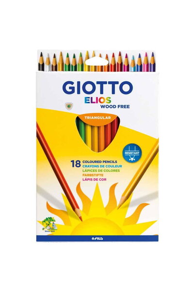 Giotto Colored pencils, cardboard box, 18 colors/set, Elios