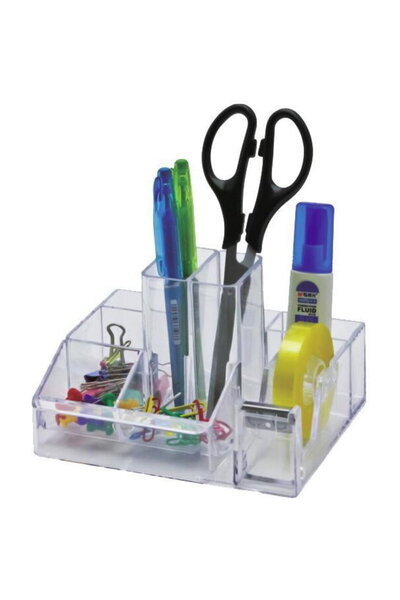 Kejea Suport plastic pentru accesorii de birou, 8 compartimente, 148 x 87mm, ...