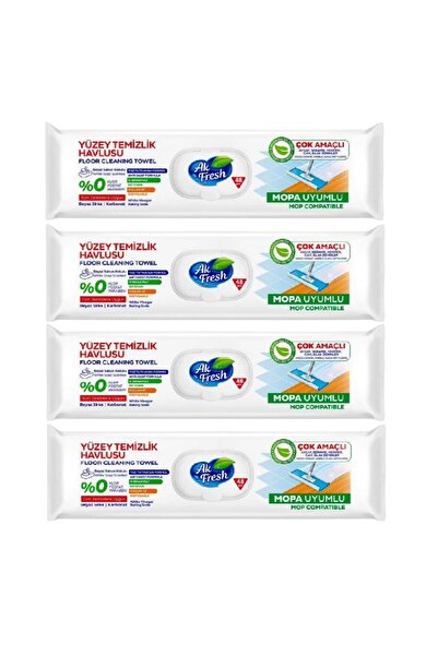 AKFRESH Pachet 4 X Lavete umede pardoseli sapun alb si bicarbonat AK Fresh 4 ...