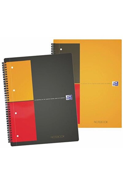 Oxford Caiet cu spirala A5+, Int. Notebook, 80 file-80g/mp, 10 perf., coperta...
