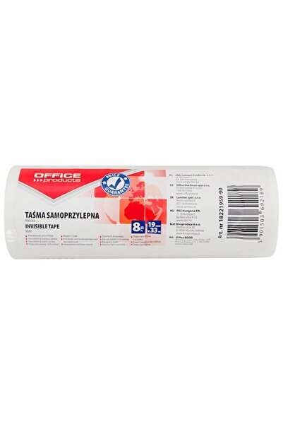 OFFICE products Banda adeziva 19mm x 33m, 8 buc/set, - mata (invizibila la co...