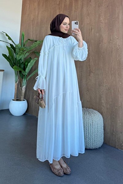 Hazamoda Jale Tulle Dress White