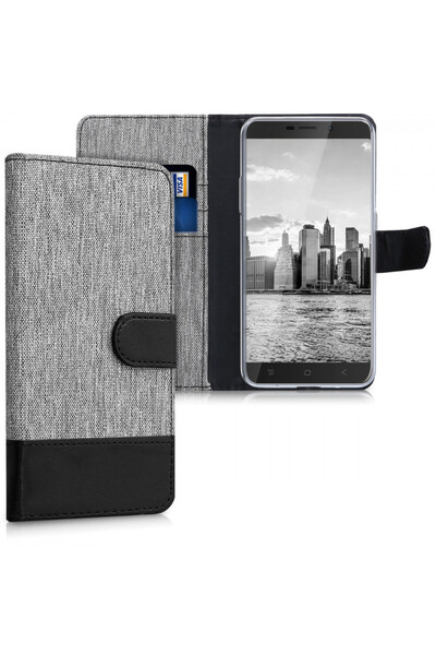 KWmobile Case for Blackview A10, Textile, Grey, 43720.01