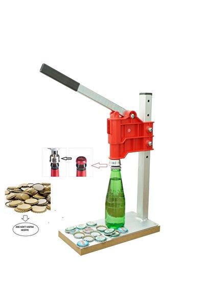 Empressco Gazoz şişesi kapağı kapatma makinesi + 200 kapak hediye, pratik ve ...