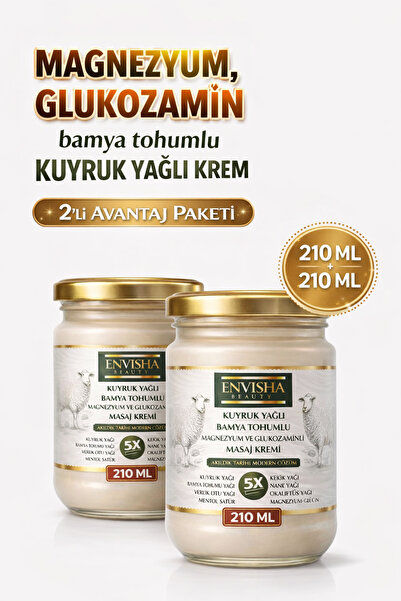 Envisha Beauty Magnezyum Glukozaminli Kuyruk Yağlı Bamya Tohumlu Kuyruk Yağlı...