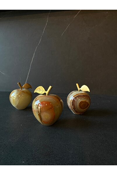 PEARL Doğal Onyx Mermer Elma Dekoru – Dekoratif elma& Masa Aksesuarı