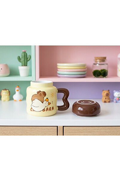 hediyeconcepti Cute Design Stylish Model of Kawaii Capybara and Duck Patterne...