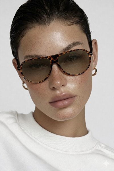 PİYESBOUTİQUE Kemik Pilot Oval New Trend Unisex Women's Men's Uv400 Protected...