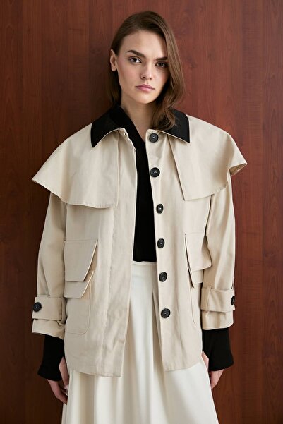 mavi limon Pelerinli Parka