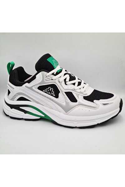 Kappa Porto Riko Beyaz Siyah Erkek Sneaker Spor Ayakkabı