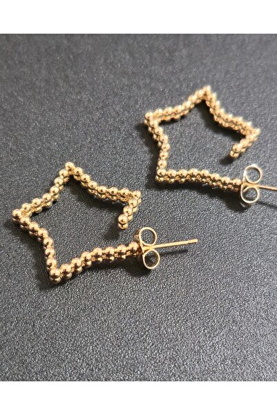 stainles steel Yıldız Figürlü Paslanmaz Çelik Küpe