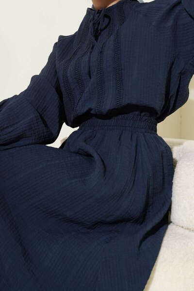 Burcia Double Suit with Striped Front and Lace Skirts