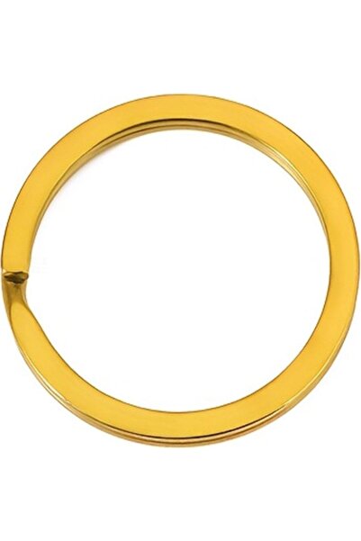 Boncukcu Abla 100 τεμάχια Χρυσό Χρώμα 3 εκ. Νικέλιο Flat Crushed Δαχτυλίδι μπ...