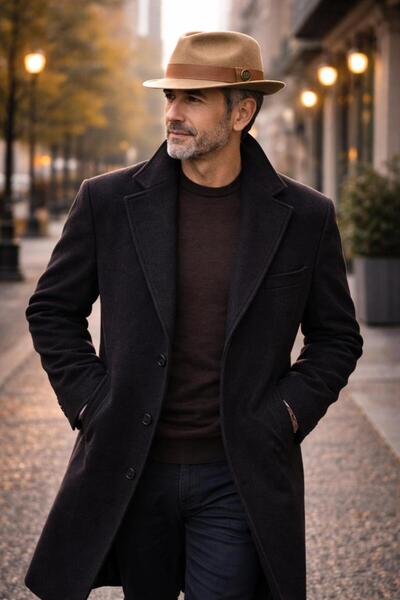 kuru Men's Felt Trilby Fedora Hat