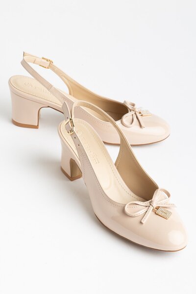 Dilimler Ayakkabı Pantofi de damă cu toc mic, mărime mare, piele lacuită, cu ...