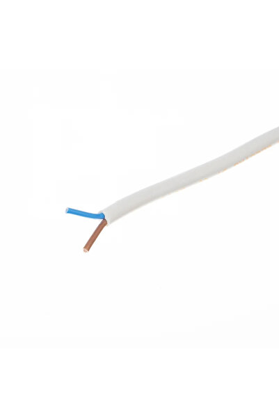 OEM MYYM electrical cable, H05VV-F, 2 x 1.5 mm², 10 meters, white