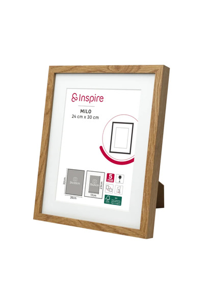 Inspire Milo photo frame, 24 x 30 cm, oak