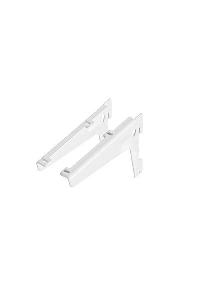OEM Απλές βάσεις ραφιών σε ράγα, 180 mm, λευκές (σετ 2 τεμαχίων)