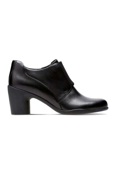 CLARKS Botine damă - Un Rosa Zip - mărime 40 - Negre Piele Naturală - toc 7 c...