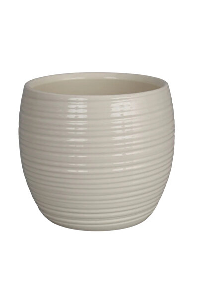 OEM Flower pot, ceramic, Ø 15 cm, beige