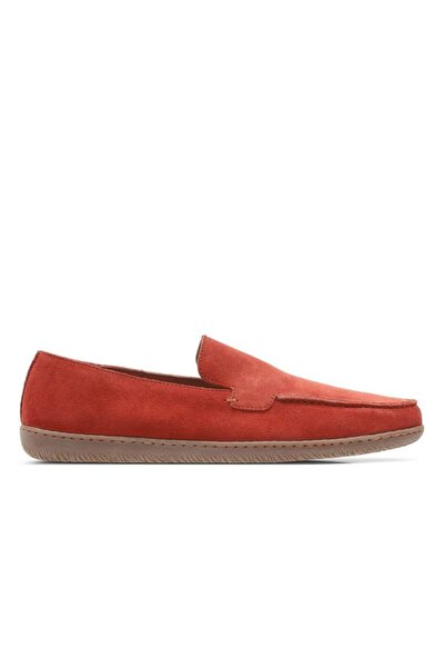 CLARKS Mocasini bărbați - Saltash Free - mărime 45 - Roșu-ruginiu Piele Întoa...