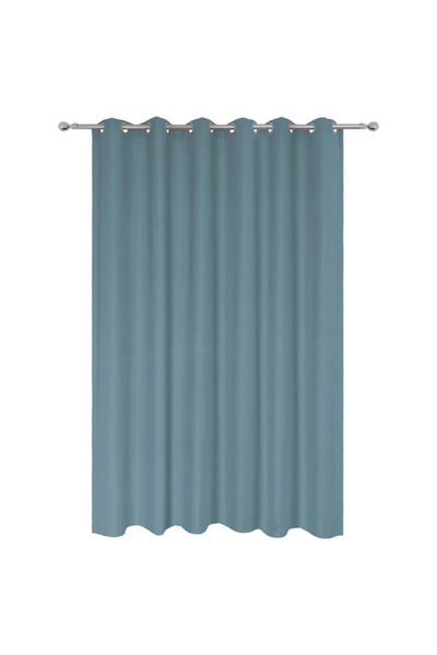 OEM Draperie Inspire Kalpe Aqua, 200 x 280 centimetri, cu inele, albastru