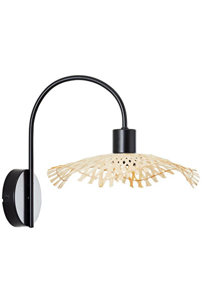 Inspire Pizzi wall lamp, 1 x E27, D 25 cm, Bamboo