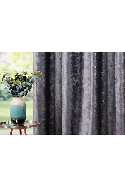 OEM Drapery Curtain 140 x 260 centimeters Lhasa, with rings, gray