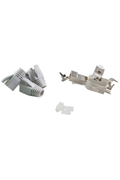 Lexman Conector retea RJ45, CAT6A, gri (set 4 buc)