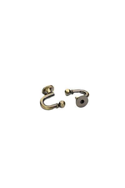 OEM Metal Drapery Curtain hook, 2 pcs/set, gold