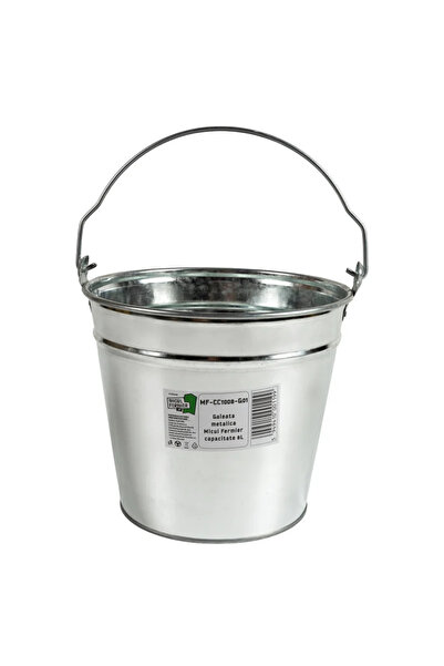 OEM Στρογγυλός κουβάς Little Farmer, γαλβανισμένος χάλυβας, 8 λίτρα