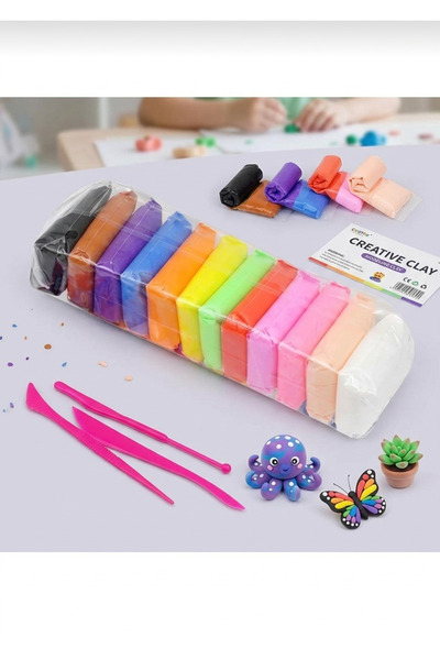 ABAS 12 pieces of foam clay consisting of 12 colors