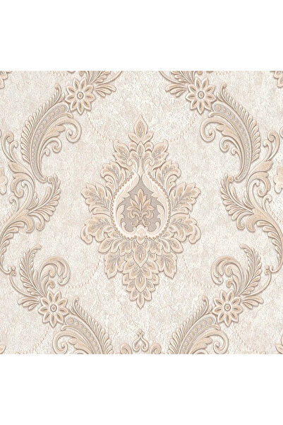 OEM Ταπετσαρία βινυλίου, Δαμασκηνή, χρυσός, ρολό 0,53 x 10 μέτρα