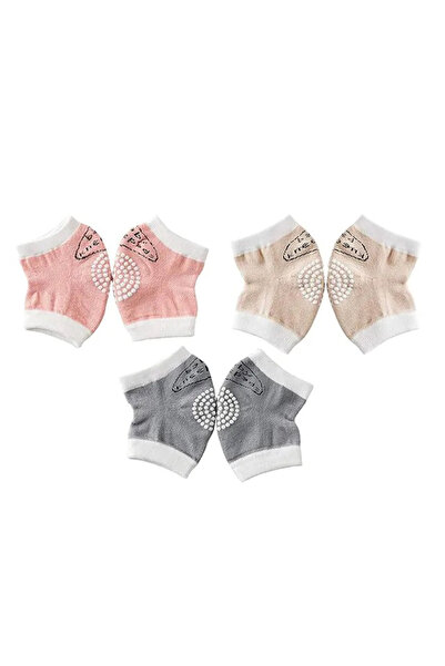 STAR BABiES واقيات ركبة مانعة للانزلاق للبنات أثناء الزحف - عبوة من 3 قطع