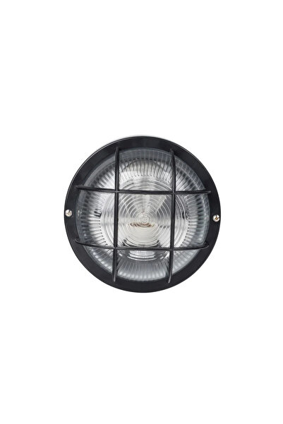OEM Round outdoor wall light, 1 x E27, 60 W, IP44, black