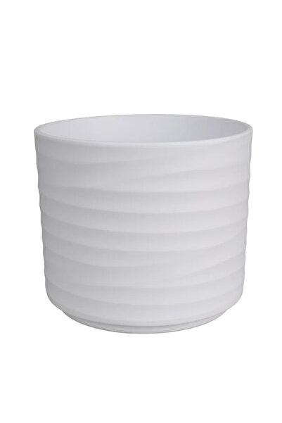 OEM Ghiveci flori Cylinder, ceramica, Ø 16 cm, alb mat