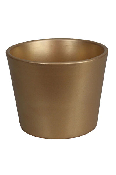 OEM Γλάστρα με μαργαριτάρια, κεραμική, Ø 11,5 cm, χρυσή