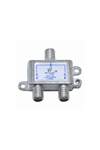 OEM MST1002 splitter, with one input and 2 outputs, metal, silver
