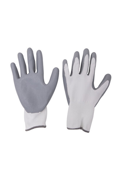 OEM Universal protective gloves, Polyester+ nitrile, size 8 (M), gray