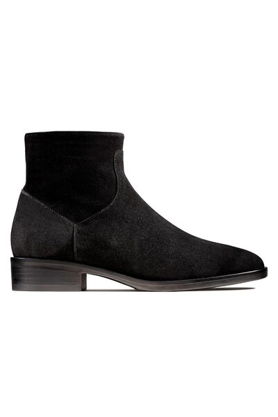 CLARKS Botine damă - Pure Rosa - mărime 37 - piele naturală neagră - toc 3 cm...