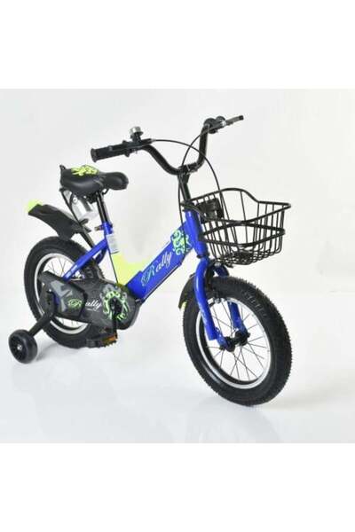 Rally 14 Inch Children's Bicycle with Training Wheels and Water Bottle and Fr...