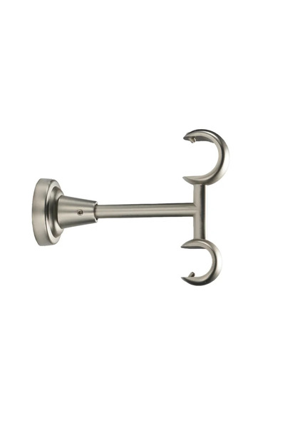 OEM Consola dubla cu prindere pe tavan, pentru galerie, 19/25 mm, nichel mat