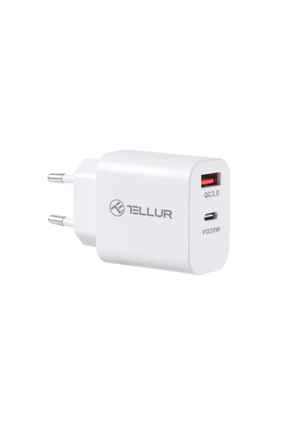 OEM Tellur PDHC101 Charger, Dual Port, White