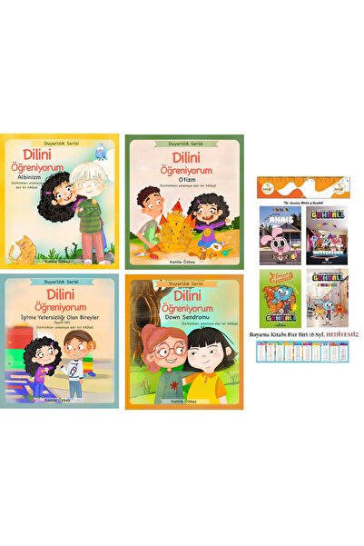 yeti kitap Okul Öncesi Duyarlılık Serisi Dilini Öğreniyorum Seti 4 Kitap ve 4...