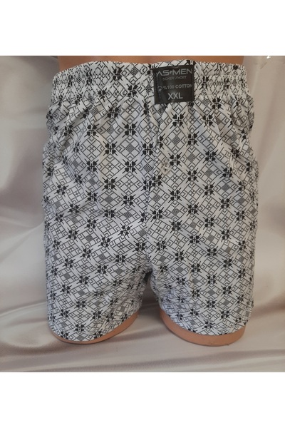 Shine Elagance Black Patterned 100% Cotton Men's Combed Cotton Comfortable Boxer