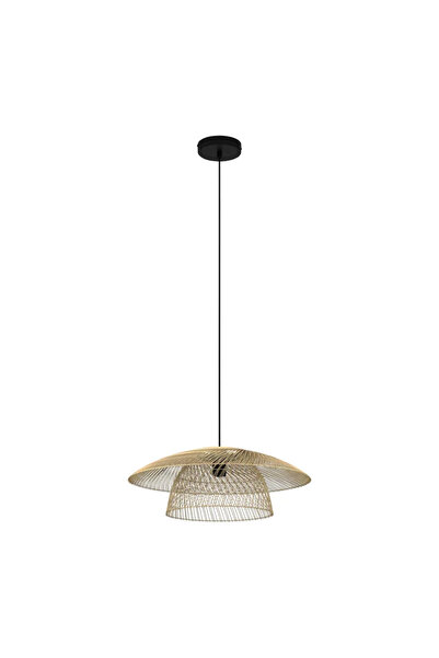 Inspire Κρεμαστό φωτιστικό Banili, 1 x E27, 40 W, D 54 cm, Μπαμπού