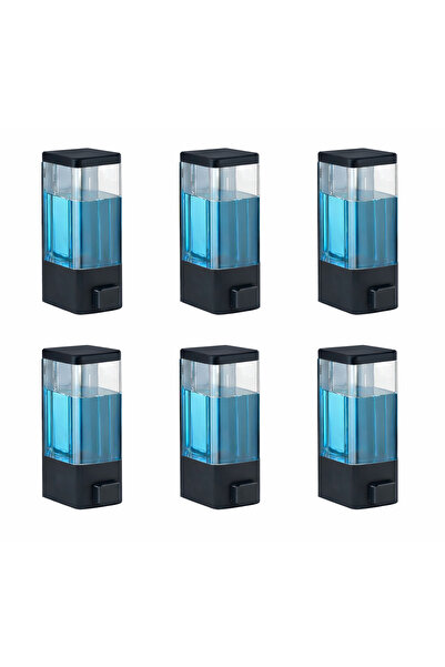 ALBBEK موزع صابون سائل يدوي مثبت على الحائط مع لاصق وبرغي 6 قطع 350 مل موزع ص...