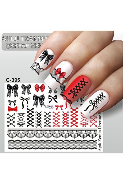 ECLAT TIRNAK STİCKERİ DANTEL (SULU TATTOO ÇIKARTMA) ŞEFFAF ZEMİN