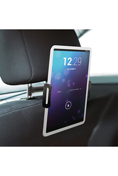 MNC Suport universal pentru tabletă pe tetieră - 18 x 7 x 12 cm - negru