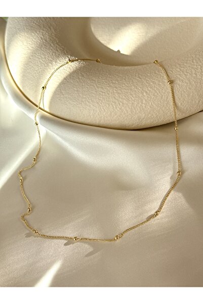 YOUES JEWELRY 60 cm Zincir Kolye 14 K ALTIN RENK CM VİP SERİ Lüx Renk Gold VI...